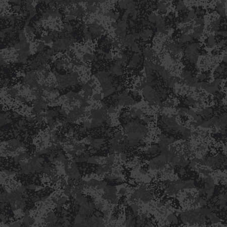 Grunge urban camouflage, black modern fashion design. Dirty brush stroke camo military pattern. Army uniform, fashionable fabric print. Vector seamless monochrome textureのイラスト素材