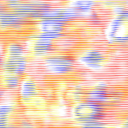Moire gradient texture, bright phantom wavy lines optical illusion. Abstract rainbow pattern with distorted lines. Screen effect make in overlay background. vectorのイラスト素材