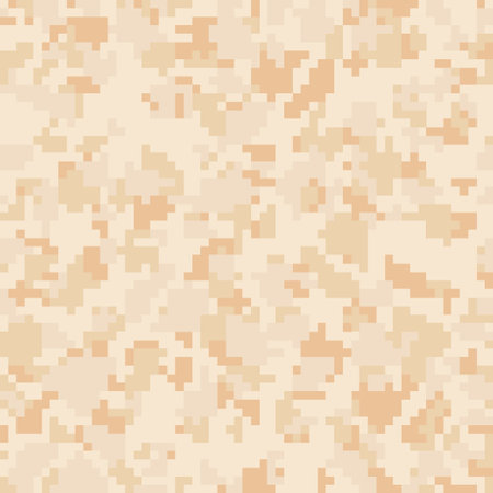 Pastel peach color camouflage. Seamless camo pattern. Light brown desert color texture. vectorのイラスト素材