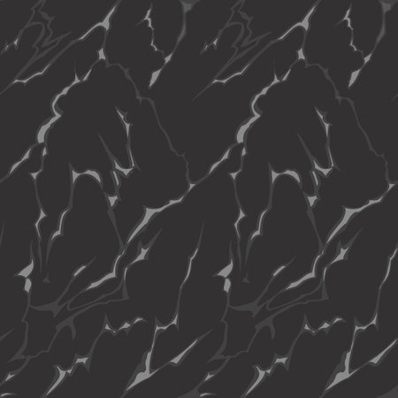 Dark marbling texture. creative seamless background. Abstract black stone cover art. Modern ink marble tile. Vector cartoon style illustrationのイラスト素材