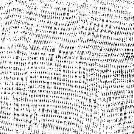 Monochrome overlay texture of rough canvas fiber. Burlap grunge checkered pattern. Gray and white dot lattice fabric. Textile grid, braided thread background. vectorのイラスト素材