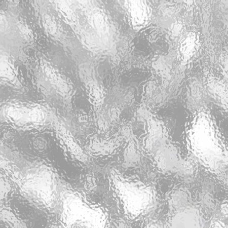 Shiny foil or silver metallic pattern. Texture of transparent, matte white and gray frosted glass, blur effect. Stained glass decorative background with glitter effect. Vectorのイラスト素材