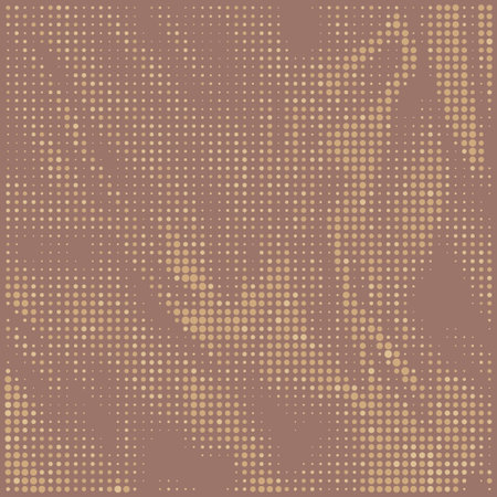 Abstract halftone brown gradient background. Dotted pattern. Monochrome chocolate wallpaper. Stylish tile of mosaic. Vector illustrationのイラスト素材