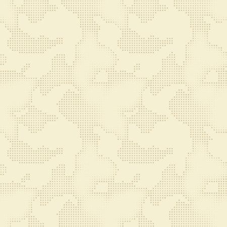 Old paper, manuscript page. Halftone square shape seamless camouflage texture. Ancient papyrus map. Vintage beige and sand brown colors background. Camo wallpaper. Vectorのイラスト素材
