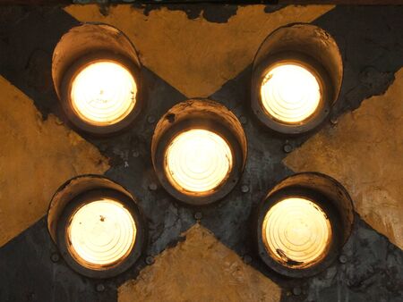 Yellow  light Signal backgroundの写真素材