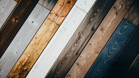 Wooden texture background. Lining boards wall. Wooden background.の素材