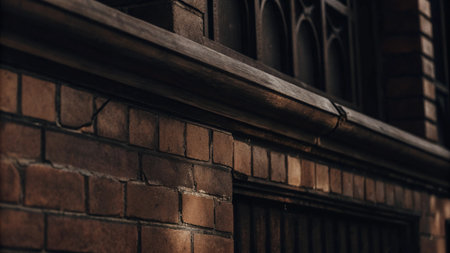 Old brick wall background. Vintage brick wall texture. Brick wall background.の素材