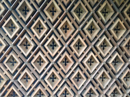 art of wood carving. Thai style in Chaing Maiの写真素材