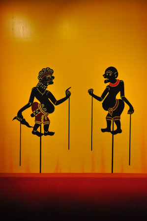 Shadow puppet (Nang Talung) was one form of public entertainment in the south of Thailand.の写真素材