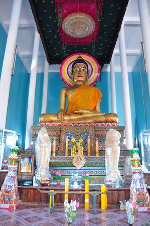 Buddha statue in  Preah Promreath Temple in Siem Reap, Cambodiaのeditorial素材