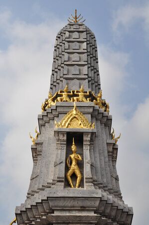 Beautiful detail of  pagoda at  Wat Pho in Bangkok ,Thailand.の写真素材