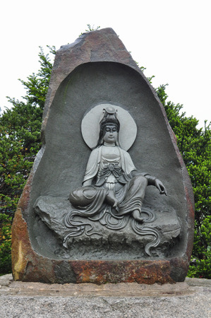 Guan Yin Statue in Wowoojongsa temple ,South Korea,Asiaの写真素材