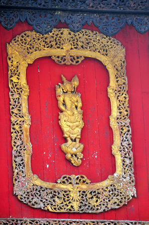 Beautiful detail of Kyaik Hwaw Wun Pagoda in Thanlyin,Myanmar.の写真素材
