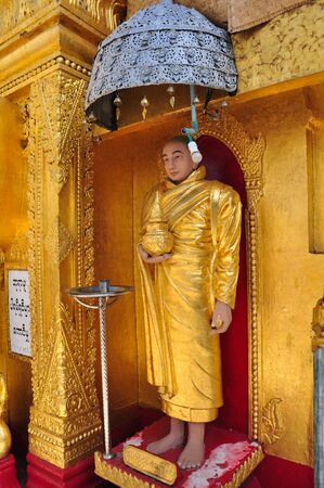 Beautiful statue of Kyaik Hwaw Wun Pagoda in Thanlyin,Myanmar.の写真素材