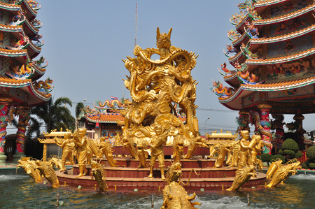Naja Chinese shrine in Chonburi,Thailand.の写真素材