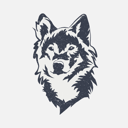 Wild wolf icon.のイラスト素材