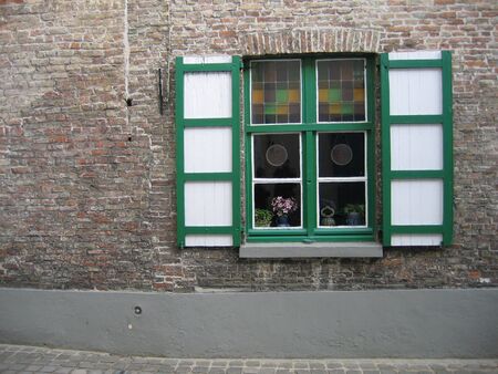 Europe house wallの写真素材