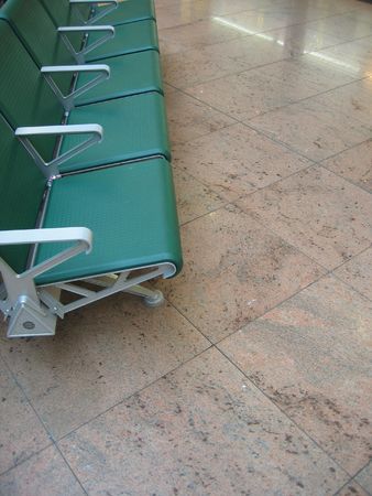 Green Airport seat stripの写真素材