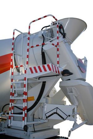 Gears and component parts of a building concrete mixer on a white background, Isolated (look similar images in my portfolio)の写真素材