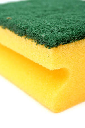 Sponge for washing utensils, on a white background の写真素材