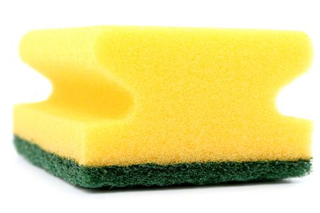 Sponge for washing utensils, on a white background の写真素材
