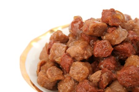 Food for cats and dogs, isolated on whiteの写真素材