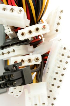 computer power wires with connectors 1の写真素材