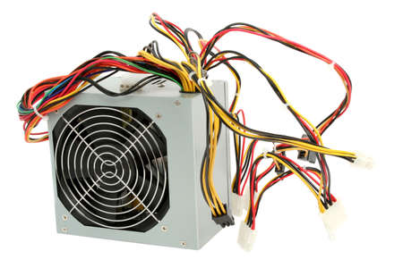 Computer power supply with fan and wires 1の写真素材