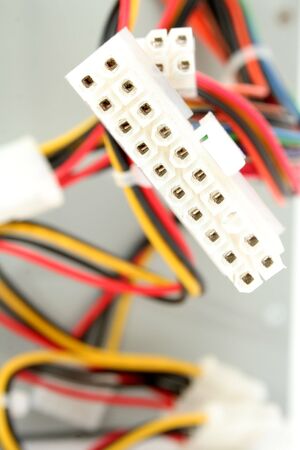 color computer wires with connectors 3の写真素材