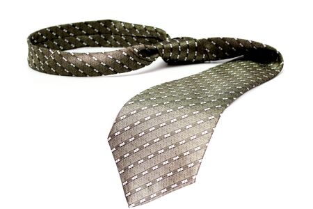 Tie of the businessman of grey color with a simple pattern, isolated on white, (look similar images in my portfolio)の写真素材