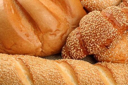 Fresh short batch with sesame, backgroundの写真素材