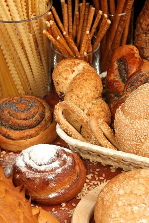 Assorted breads, backgroundの写真素材