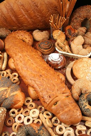 Assorted bread, backgroundの写真素材