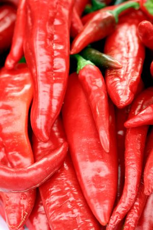 Fresh red paprika (pepper), backgroundの写真素材