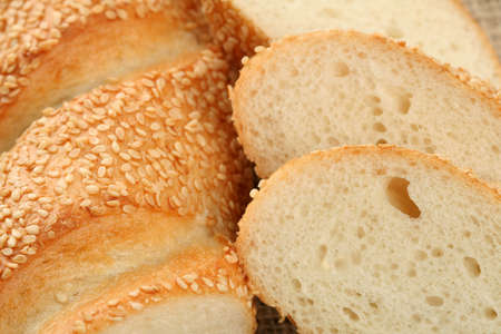 Fresh short batch with sesame, backgroundの写真素材