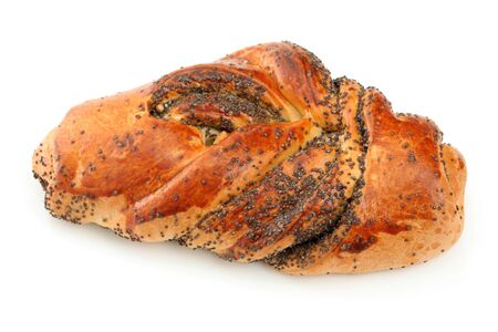 sweet bun with poppy, isolatedの写真素材