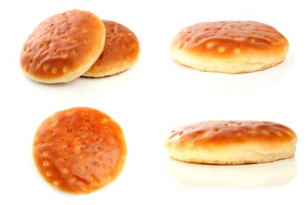 Grain flat cake made of sour cream, isolatedの写真素材