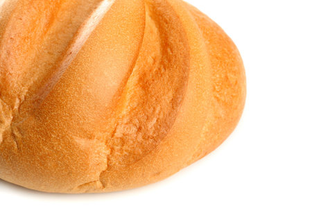 Freshly baked bread, isolated on white