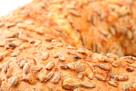 Bread with sunflower seeds, backgroundの写真素材