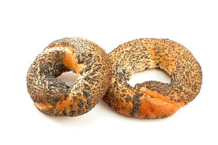 sweet bun with poppy, isolatedの写真素材