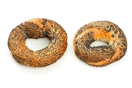 Two sweet buns with poppyの写真素材