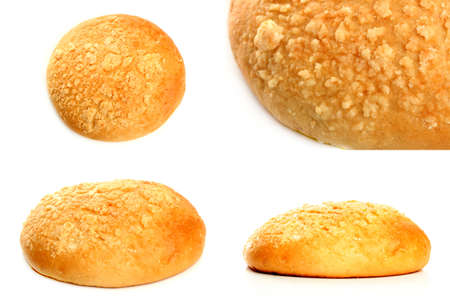 sweet bun, isolated on whiteの写真素材