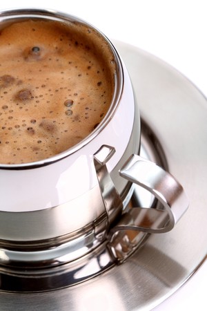 Cup of coffee, isolated on whiteの写真素材