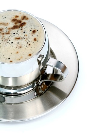 Cup of coffee, isolated on whiteの写真素材