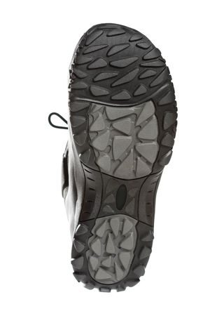 Men's black winter boot, isolated on whiteの写真素材