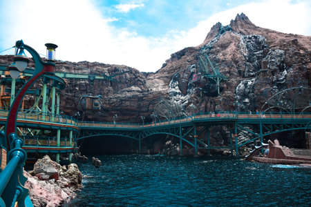 CHIBA, JAPAN - MAY, 2016: Mysterious Island attraction in Tokyo Disneysea located in Urayasu, Chiba, Japanのeditorial素材