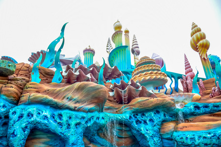 CHIBA, JAPAN - MAY, 2016: Mermaid Lagoon atraction in Tokyo Disneysea located in Urayasu, Chiba, Japanのeditorial素材