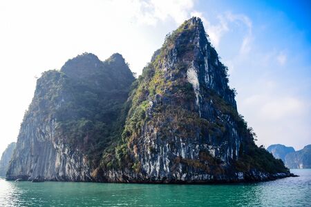 Beautiful view of Ha Long Bay, a very popular travel destination in Quang Ninh Province, northeast Vietnamの写真素材