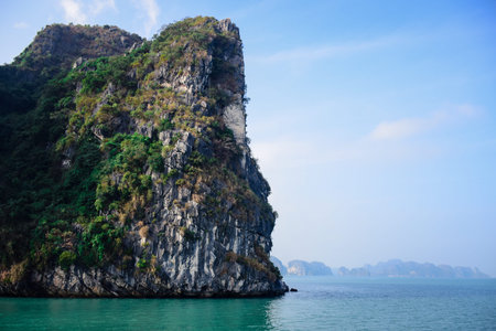 Beautiful view of Ha Long Bay, a very popular travel destination in Quang Ninh Province, northeast Vietnamの写真素材