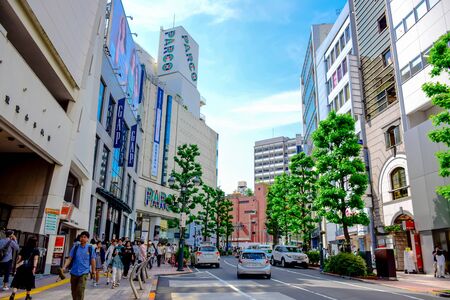 TOKYO, JAPAN: Shops ans stores in Shibuya area, the one of the fashion centers of Japanのeditorial素材